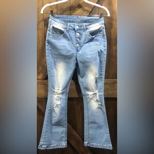 Distressed Light Blue Women's Jeans